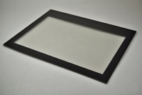 Verre trempé imprimé en soie noir transparent de 4 mm, design personnalisé, prix pour porte de four à micro-ondes