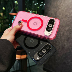 Étui de téléphone transparent magnétique brillant en TPU PC pour Google Pixel, résistant aux chocs et aux chutes - Product Image 3