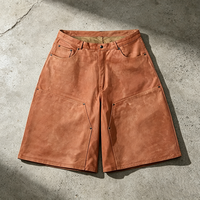 Shorts de travail cargo en daim délavé à l'acide, taille haute, double genouillère, pour hommes, fabriqués sur mesure par YSJY