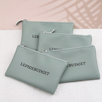 Großhandel Individuelles Logo Gedruckt PU-Leder Make-up-Reißverschlüsse, Luxus-Münzbörse mit Reißverschluss, PU-Kleingeld-Schlüssel-Verpackungstasche