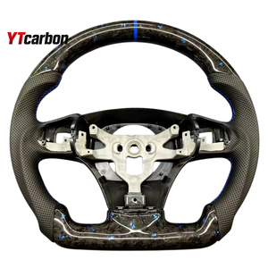 YTcarbon pour <span class=keywords><strong>Arkana</strong></span> Auto Parts Accessoires intérieurs de voiture Style racing Volant personnalisé en fibre de carbone véritable - Product Image 3