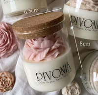 Dropshipping Bougies parfumées à la fleur faites à la main Parfum d'intérieur Bougies parfumées en gros Cire de soja biologique Bougie parfumée en cristal