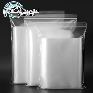 YURUI usine LDPE matériau recyclé emballage stockage refermable plastique personnalisé transparent Poly sacs Ziplock