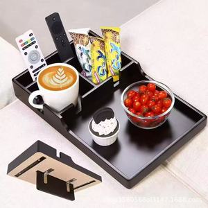 Bandeja de Sofá de Madera Autonomy, Bandeja Multifuncional de Bambú para Sala de Estar, Bandeja Portátil para Aperitivos y Frutas, Mesa Auxiliar - Product Image 4
