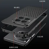 Coque de téléphone antichoc en métal premium avec trous de dissipation thermique et boucle à ressort pour Samsung S26 Ultra S25 S24 Ultra