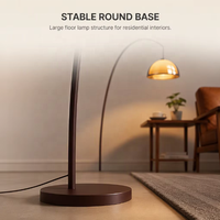 Lampe sur pied en fer de style vintage avec source de lumière LED, lampe d'ambiance haut de gamme rétro pour salon, côté canapé, chambre à coucher, ambiance coucher de soleil