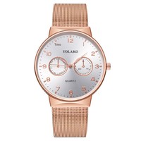 Montre Homme Personnalisée à Deux Cadrans, Bracelet Milanaise, Quartz, Aiguilles, Écologique, Tendance, Meilleure Vente à l'Export