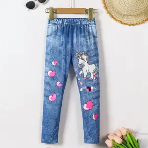 2024 новые весенне-осенние детские джинсы для девочек джинсовые брюки с вышивкой детские ковбойские джинсы Модная популярная уличная одежда