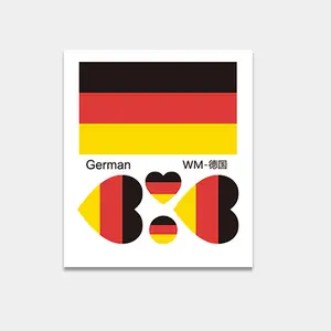Adesivos personalizados Alemanha Bandeira do país Adesivo corpo Adesivos impermeáveis Bandeira para decoração