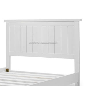 Contemporary <b>Single</b> Children's <b>Bed</b> in Modern Minimalist Design <b>White</b> Wood <b>Frame</b> Bedroom Indoor Decoration for Hotel Apartment - Product Image 4