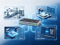 Mini PC Compacto Sin Ventilador I5 1235U 3*LAN 6*COM 4*USB, Computadora Integrada con IA para Señalización Digital en Exteriores