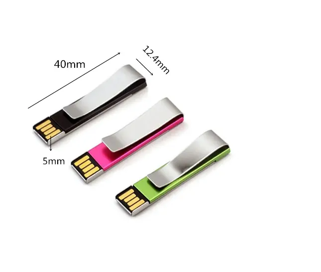 מכירה לוהטת נירוסטה מתכת נייר כרטיס כסף קליפ usb PENDRIVE פלדת 8gb 16gb USB דיסק און קי