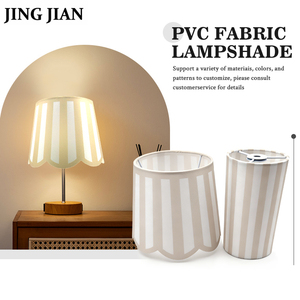 <span class=keywords><strong>Paralume</strong></span> a Tamburo in Tessuto PVC <span class=keywords><strong>Giallo</strong></span> con Motivo a Coste, Moderno, Rustico e Minimalista, Personalizzabile per Coperture di Lampade da Tavolo - Product Image 2