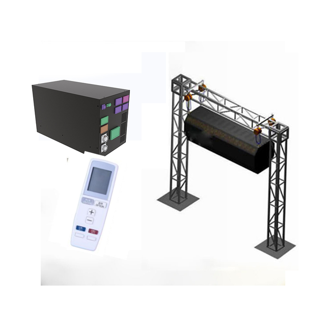 NVVDOOO XF-12 5D Holographic 3D Fog Screen Projection System Interactive High-Tech Display Remote Control Portable Black Crystal