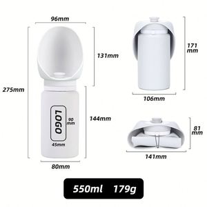Gobelet d'eau en silicone pour animaux de compagnie, sans danger pour les aliments, non toxique, biberon pour chiot en trois couleurs - Product Image 3