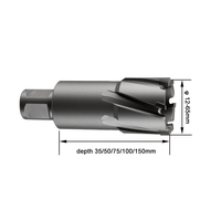 CHTOOLS Broca Anular de Cobalto TCT Duradera 12mm-150mm, Fresa Anular con Vástago Weldon, Broca Magnética para Procesamiento de Metal, Tungsteno