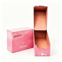 Caja de Exhibición de Alimentos de Cartón Plegable con Cuatro Esquinas, Caja de Exhibición Plegable Adecuada para Alimentos y Bebidas con Laminado Mate