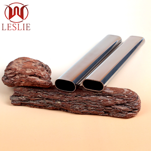 LESLIE <span class=keywords><strong>Tringle</strong></span> ovale en fer chromé pour armoire, épaisseur 0,6 mm, tube plat soudé 15x30 mm, tube de support pour meubles - Product Image 1