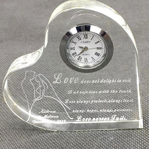 Pha Lê Hình Trái Tim Ủng Hộ Đám Cưới, Quà Cưới Cho Khách Kính Đứng Đồng Hồ - Product Image 2