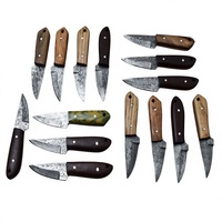 Couteaux de chasse et de survie à lame fixe mini, en acier Damas de haute qualité, fabriqués à la main, avec manche en bois, qualité industrielle, OEM