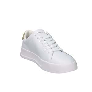 รองเท้าผ้าใบผู้ชาย Tommy รุ่น Court สีขาวเขียว ส้นสูง 3.5 ซม. แบบผูกเชือก เพิ่มความสูง ทันสมัย - Product Image 5