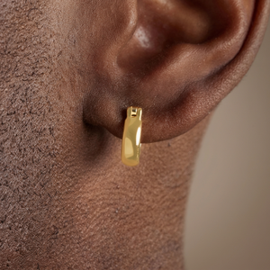 Boucles d'oreilles pendantes classiques en argent, moissanite, plaqué rhodium, pour hommes et femmes, métal poli, style minimaliste, bijoux de mode hip-hop modernes - Product Image 2