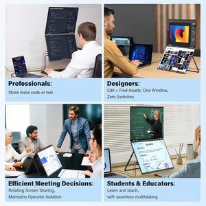 Monitor Portátil Dual InnoView de 23.8 Pulgadas, 100% SRGB, 4K 3840x2160P, 315° Ajustable, Plegable, Panel IPS, Altavoces Integrados, 2 USB - Product Image 4