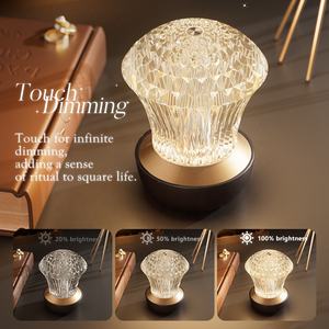 Lampada Notturna LED Moderna e Creativa, <span class=keywords><strong>Luce</strong></span> Calda, Dimmerabile Senza Livelli, Controllo Touch, Lampada da Comodino e Scrivania <span class=keywords><strong>di</strong></span> Media Dimensione, Ricaricabile - Product Image 2