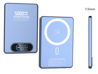 Nouvelle batterie externe magnétique semi-solide ultra-fine à charge rapide 22,5 W, 5000 mAh, 10000 mAh, écran couleur TFT, portable