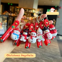 Nouveau porte-clés de Noël transfrontalier, figurine 3D Père Noël, ornement suspendu pour sapin de Noël, petit cadeau de Noël