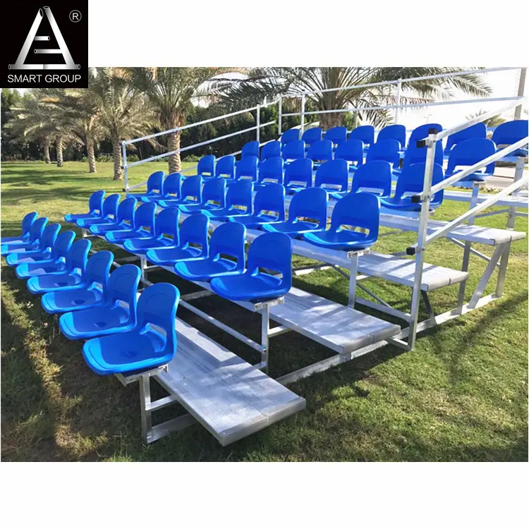 Gradins en aluminium portatifs extérieurs utilisés pour le support portatif de stade de terrain de football Gradins de sport avec la chaise en plastique de stade