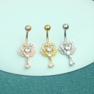 Coeur <span class=keywords><strong>ange</strong></span> aile pendentif <span class=keywords><strong>nombril</strong></span> anneaux <span class=keywords><strong>Piercing</strong></span> <span class=keywords><strong>nombril</strong></span> ongles corps bijoux pour femmes Sexy corps <span class=keywords><strong>Piercing</strong></span> bijoux 3 couleurs - Product Image 5