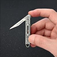 Machines en acier inoxydable pliant scalpel médical couteau pliant EDC extérieur déballage couteau de poche avec 10 pièces lames remplaçables
