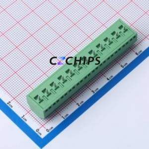 DB127S-5.08-12P-GN-S Screw Terminal Block Through hole Component (THT),P=5.08mm Connector 1x12P 5.08mm Green Through Hole - Product Image 2