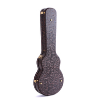 Étui de guitare rigide fait main en bois, PVC et cuir, personnalisé OEM, durable, avec fermeture à cadenas, poignée, résistant à la poussière et aux chocs