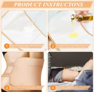 Anti Oil Leak Castor Oil Pack Compress Wrap Reusable Castor Oil Pack Wrap Around Stomach Belly Waist Wrap - Product Image 6