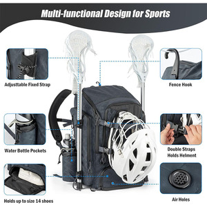 BSCI Factory New <b>Large</b> <b>Capacity</b> Lacrosse Bag Waterproof Travel Outdoor Sports Camping Hockey <b>Backpack</b> Racquet Sport Bags - Product Image 2