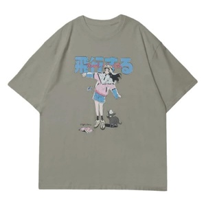 T-shirts en coton tricoté à imprimé graphique pour hommes, manches courtes, coupe classique, anti-rides et respirants, style vintage Harajuku streetwear - Product Image 6