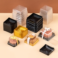 Boîte en plastique transparente carrée pour emballage de mousse, de bonbons, de biscuits, de gâteaux, en gros