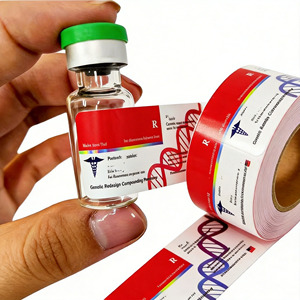 Etiquetas Personalizadas para Frascos, Fluorescentes, Rojo Neón Brillante, Señal de Advertencia de Alta Visibilidad, Etiqueta de Seguridad, Fabricante OEM - Product Image 3