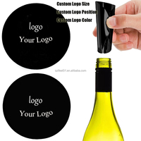 Accessoires de disque de verseur de vin de feuille d'aluminium personnalisée arrêt de goutte d'alcool pour bouteilles 10 pièces 12 pièces