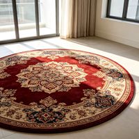 Tapis rond de style Dubaï, luxueux, doux, en peluche, antidérapant, pour la décoration intérieure