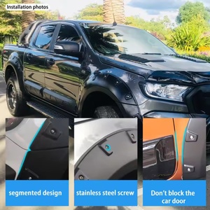 Accessoires de voiture universels flexibles de marque KQD, ABS 4x4, garde-boue en plastique noir pour 2016 et après - Product Image 2