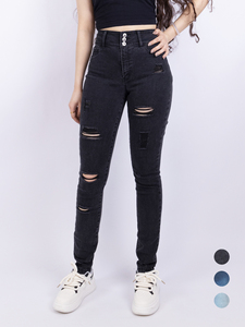 High Quality Custom Women's High-Waisted Sexy <b>Stretch</b> Slim Jeans Breathable <b>Denim</b> Pants from Clothing Manufacturer - Product Image 1