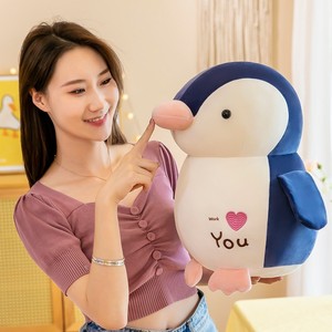 Morbido e Carino Peluche Pinguino 'Ti Amo', Cuscino Pinguino Multicolore, Regalo per Dichiarazioni d'<span class=keywords><strong>Amore</strong></span> - Product Image 4