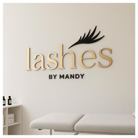 Letrero Comercial Personalizado de Aluminio con Corte Láser e Iluminación LED para Logotipo de Empresa, Recepción, Salón, Publicidad y Decoración
