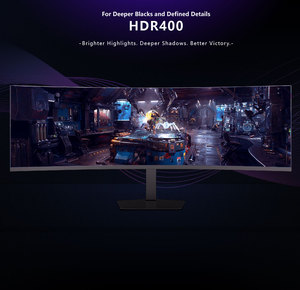 Écran <span class=keywords><strong>large</strong></span> incurvé de 49 pouces, moniteur LCD 144 Hz, moniteur de jeu pour <span class=keywords><strong>PC</strong></span>, écran ultra <span class=keywords><strong>large</strong></span> - Product Image 2