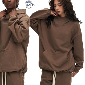Sweat à capuche lourd à col ample pour homme, sur mesure, tendance, marque européenne et américaine, style rétro américain - Product Image 1