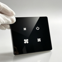 Panneau de verre trempé personnalisé imprimé en sérigraphie pour plaque de protection de commutateur intelligent