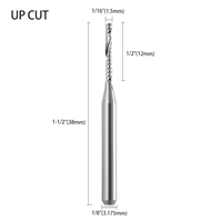 Outils CNC RUIMENG, micro-forets de petite longueur, 1/4" Flute 1.0mm-1.65mm, forets pour PCB, jeu de forets CNC, fraises CNC